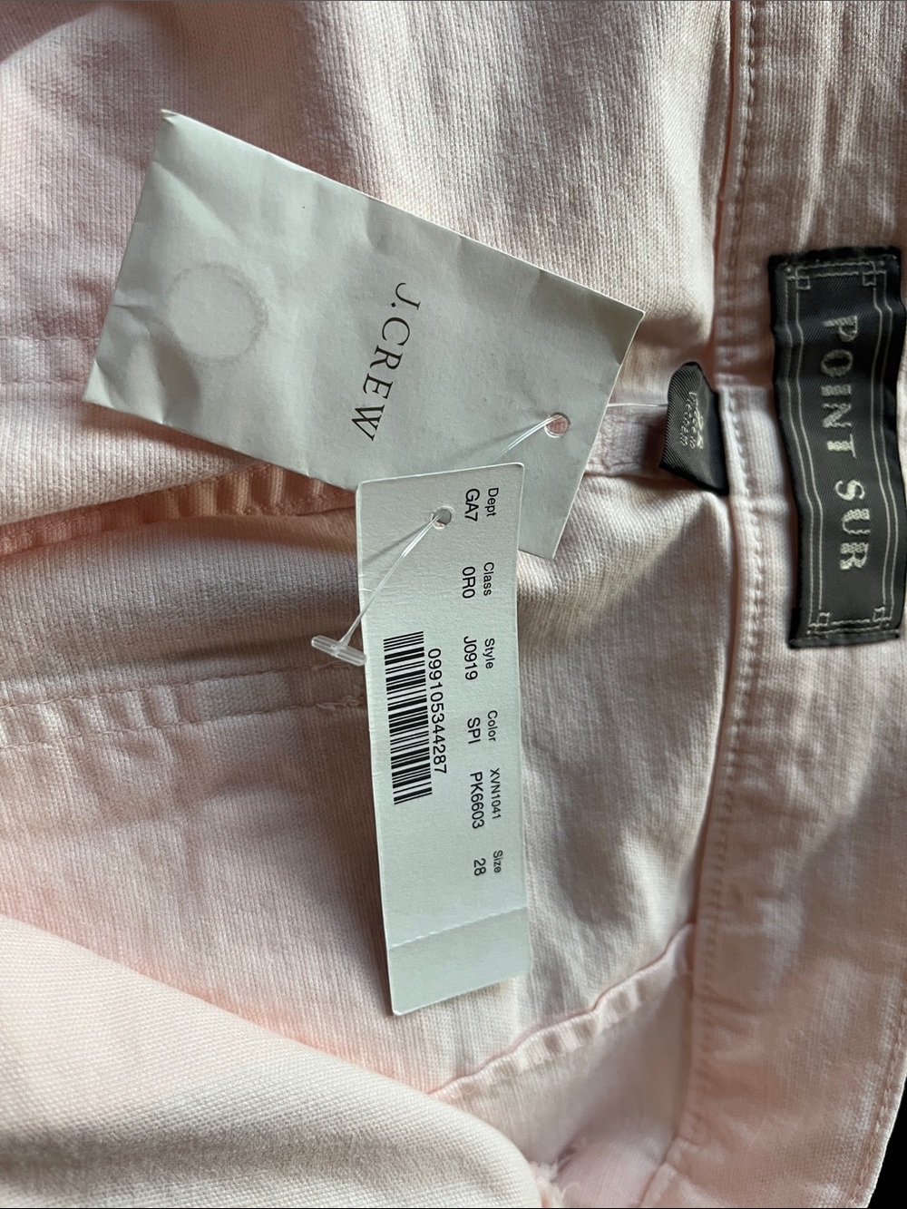 JCREW Point Sur washed wide-leg crop pant pink 28 Small NWT - Picture 2 of 8